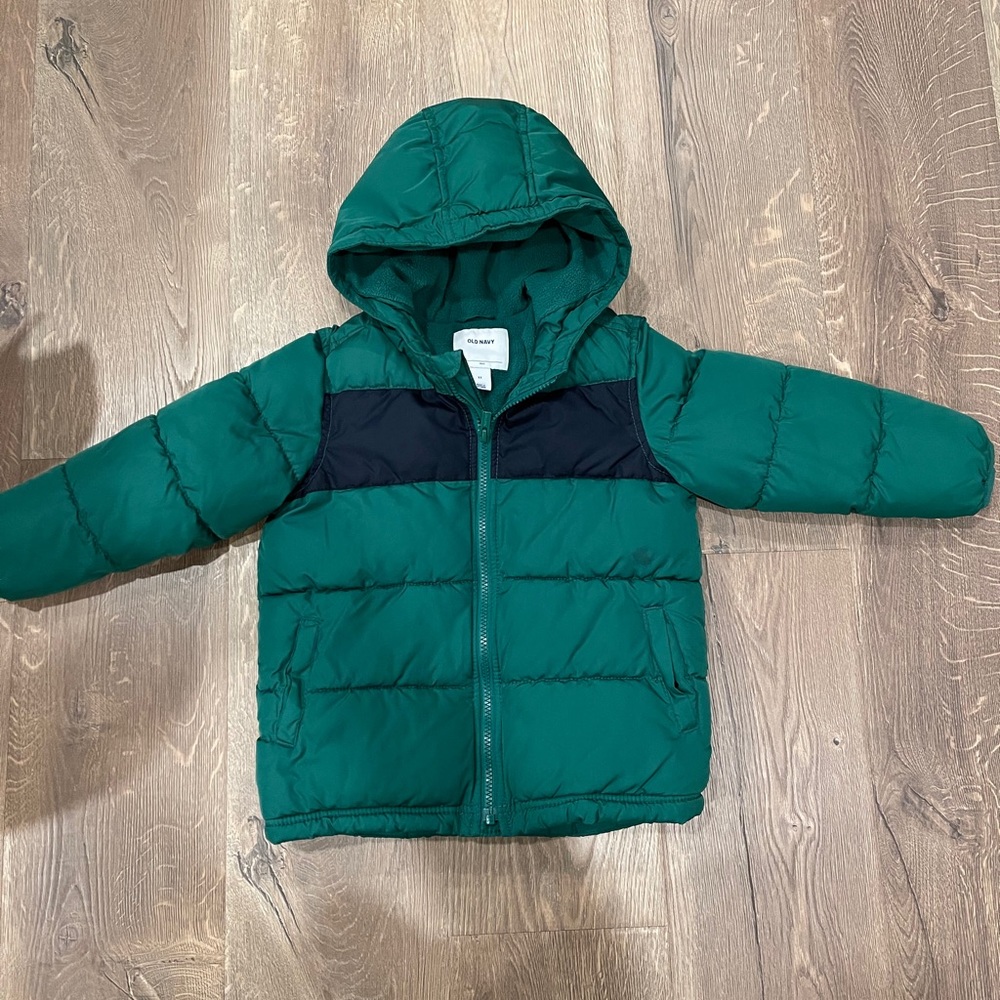 Kids Old Navy puffer jacket.